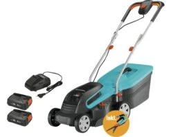 GARDENA Accu Grasmaaier PowerMax 32/36 V Met Grasschaar ComfortCut P4A Incl. 2 Accu's 18 V En Lader