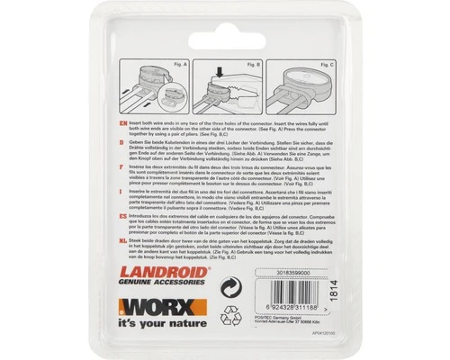 WORX Kabelverbinder WA0198 Tbv Landroid Robotmaaier 5 St - Afbeelding 4