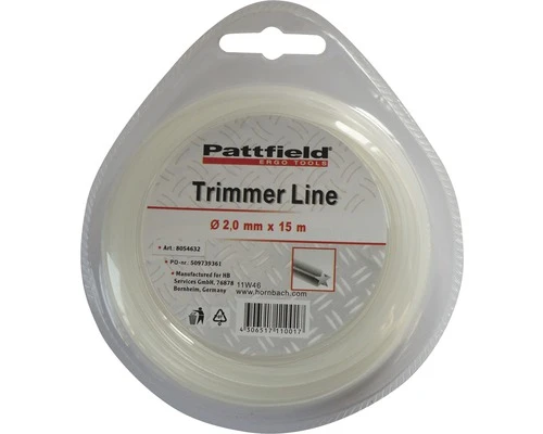 PATTFIELD Draadspoel Nylon, 2,0 Mm, 15 M
